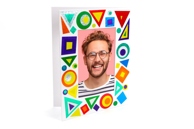 cadre papa gommettes triangles - Gommettes formes assorties : un univers pour créer sans limite - 10doigts.fr