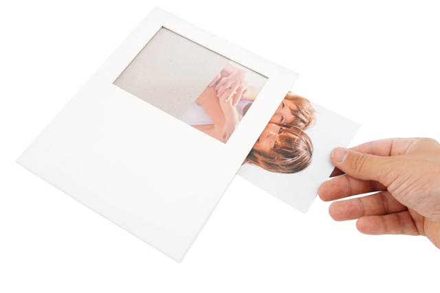 cadre photo en carotn blanc - Cadres en carton - 10doigts.fr