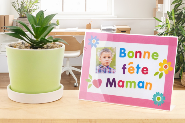 cadre photo fête des mères - Objets pour le bureau : personnalisez votre espace de travail - 10doigts.fr