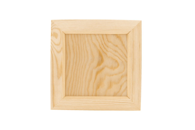 Cadre photo vide poche carré en bois - Cadres photo en bois à décorer - 10doigts.fr