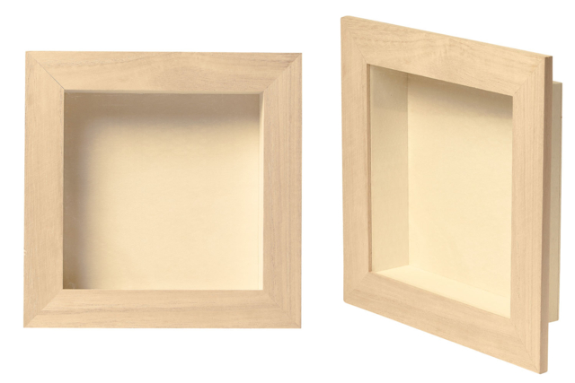 cadre vitrine en bois - Cadres photo en bois à décorer - 10doigts.fr