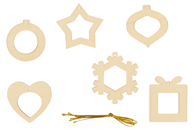 cadres en bois noël - Décorations de Noël en bois à décorer - 10doigts.fr