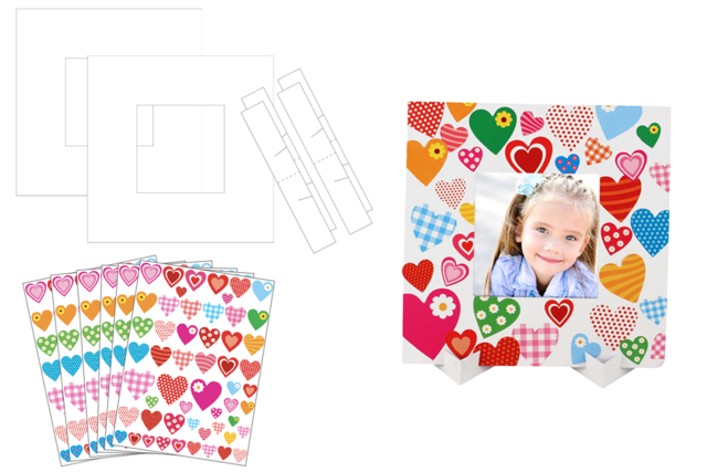 cadres gommettes - Cadres et clips photos : des supports uniques pour afficher vos souvenirs - 10doigts.fr