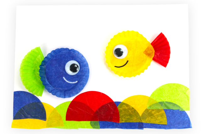 caissette poisson - Accessoires en papier - 10doigts.fr