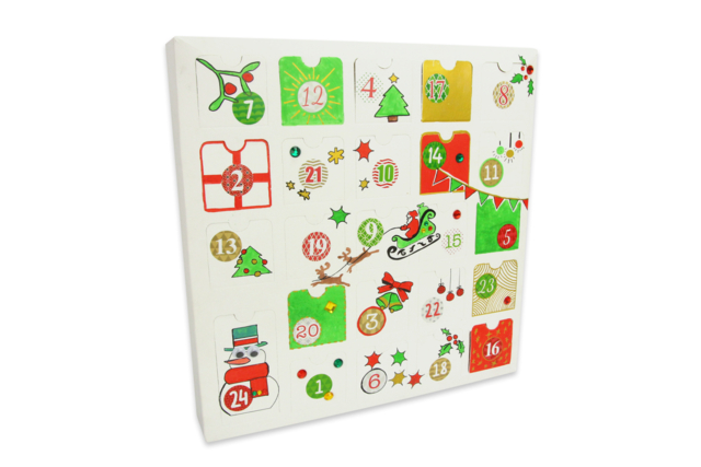 calendrier de l'avent - Gommettes Alphabet, messages - 10doigts.fr