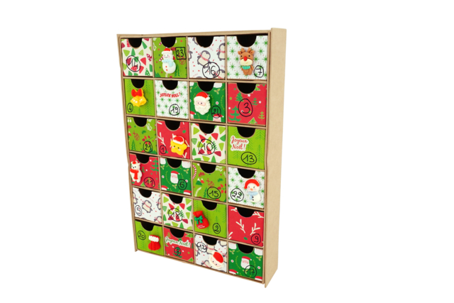 Calendrier de l'avent en carton - Calendriers de l'Avent - 10doigts.fr