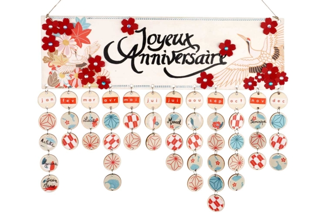 calendrier pancarte anniversaires - Calendriers à décorer et à personnaliser - 10doigts.fr