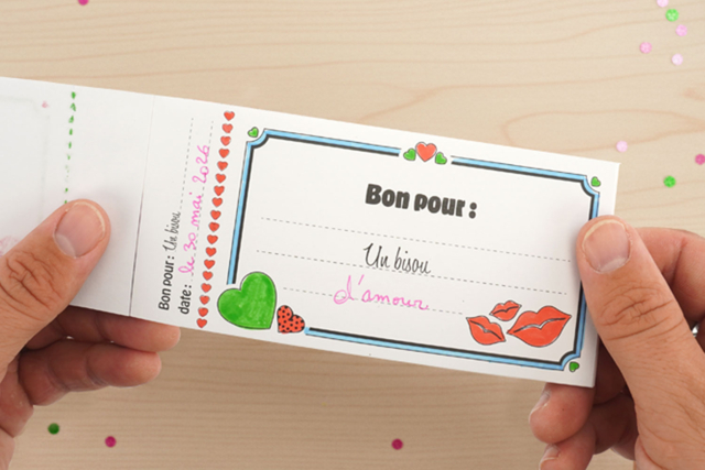 Carnet de 20 bons à colorier  - Albums et carnets à personnaliser - 10doigts.fr