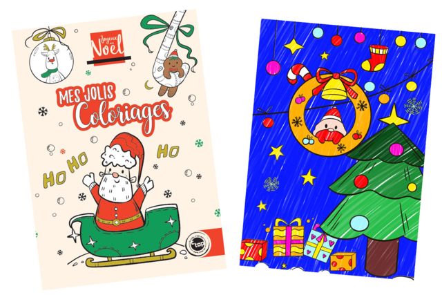 Carnet de coloriages Noël  - Idées Cadeaux DIY Noël - 10doigts.fr