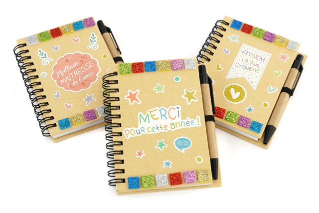 Carnet de notes pour la fin d'année scolaire - Stickers fantaisies : personnalisez toutes vos créations - 10doigts.fr