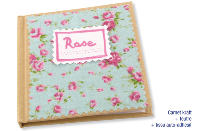 Carnet en carton déco tissu adhésif - Albums et carnets à personnaliser - 10doigts.fr