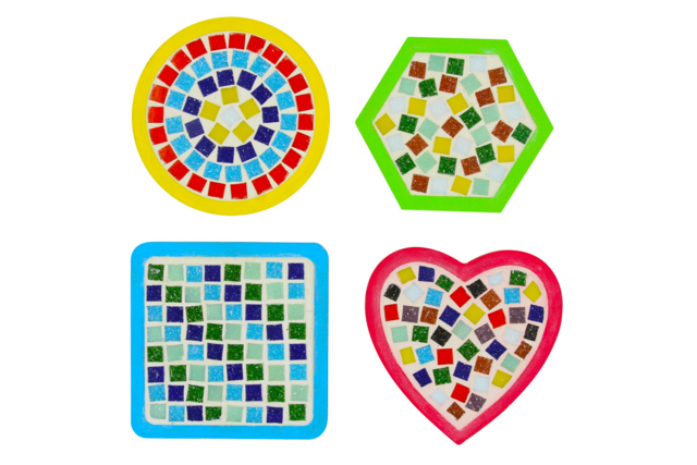 carreaux de mosaiques coeur - Objets en bois à décorer pour la cuisine - 10doigts.fr
