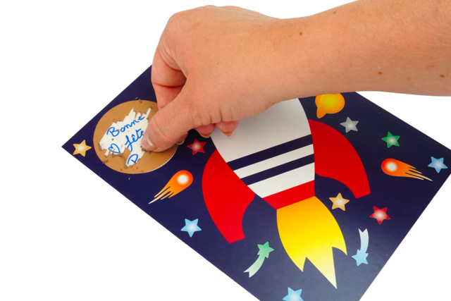 carte à gratter fusée - Kits carteries - 10doigts.fr