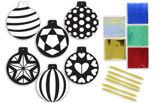 carte boules de noel - Kits créatifs de Noël pour les enfants - 10doigts.fr
