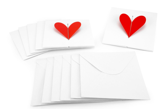 carte carrée coeur - Cartes de Fête des Mères : modèles et kits créatifs à fabriquer - 10doigts.fr