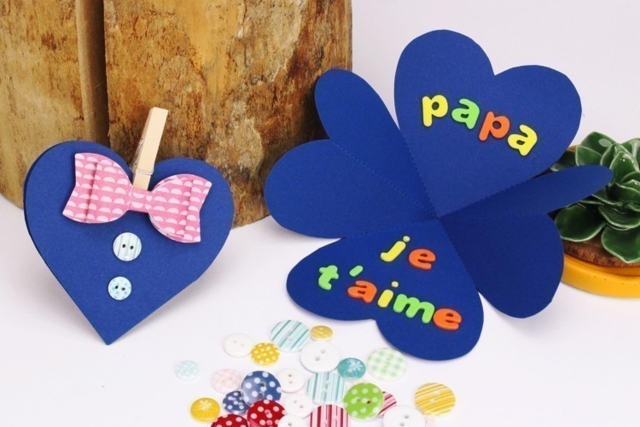 Carte chemise coeur - Stickers fantaisies : personnalisez toutes vos créations - 10doigts.fr