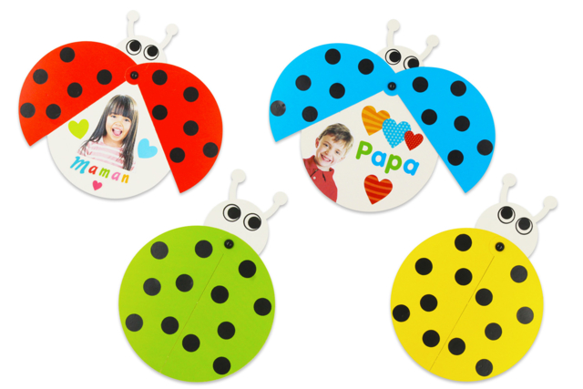 carte coccinelles  - Kits clés en main - 10doigts.fr