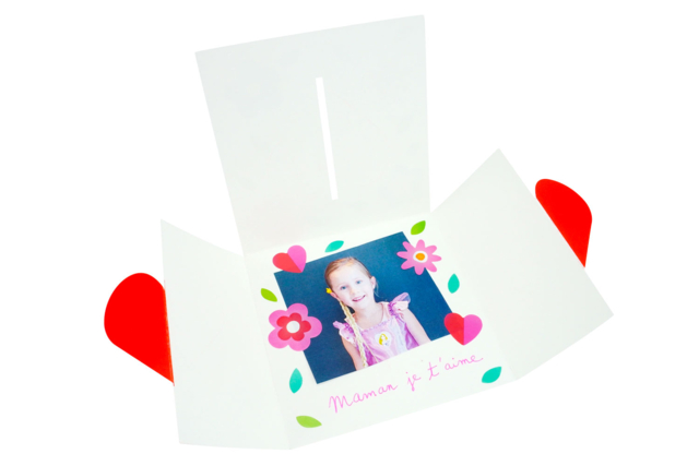 carte coeur pour maman - Cartes de Fête des Mères : modèles et kits créatifs à fabriquer - 10doigts.fr