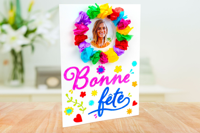 carte couronne maman - Cartes de Fête des Mères : modèles et kits créatifs à fabriquer - 10doigts.fr