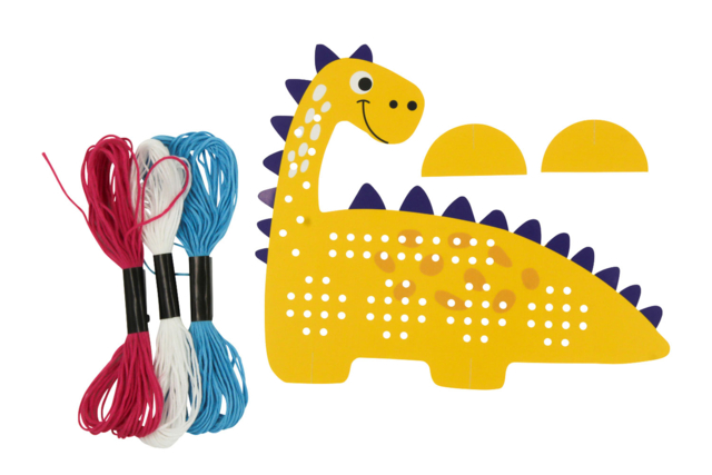 carte dino tissage - Kits Mercerie - 10doigts.fr