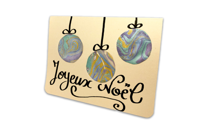 carte en marbling - Peinture marbling - 10doigts.fr