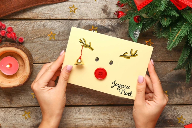 carte joyeux noel bouton - Boutons fantaisie et décoratifs pour tous vos DIY - 10doigts.fr