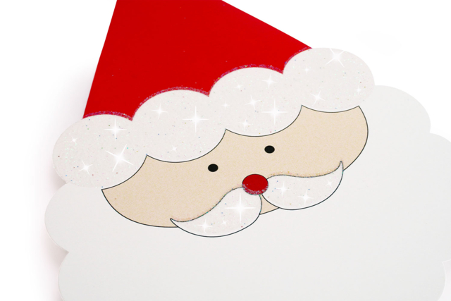 carte père noel scintillant - Kits créatifs de Noël pour les enfants - 10doigts.fr