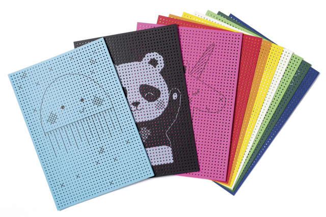 cartes à broder animaux - Tambours et toiles à broder - 10doigts.fr