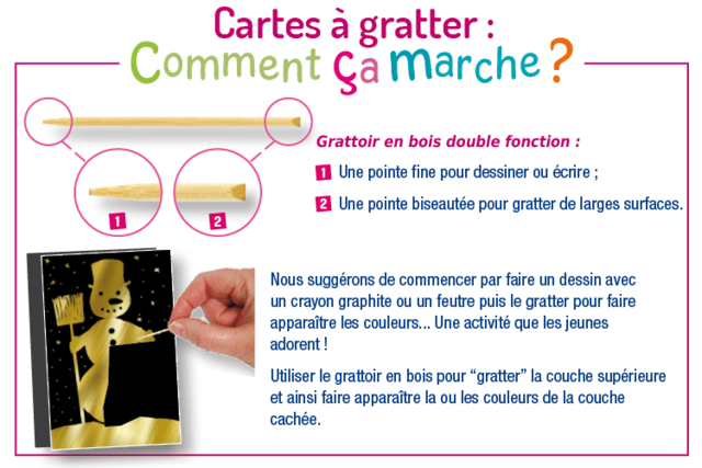 Cartes à gratter : Comment ça marche ? - Cartes à gratter et à poinçonner : révélez votre créativité en relief - 10doigts.fr