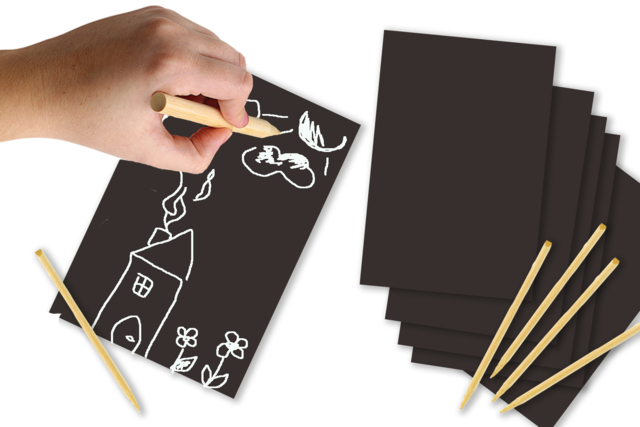 cartes à gratter vierge - Cartes à gratter et à poinçonner : révélez votre créativité en relief - 10doigts.fr