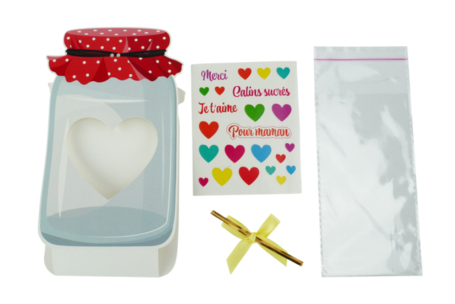 cartes bocal à bonbons - Cartes de Fête des Mères : modèles et kits créatifs à fabriquer - 10doigts.fr