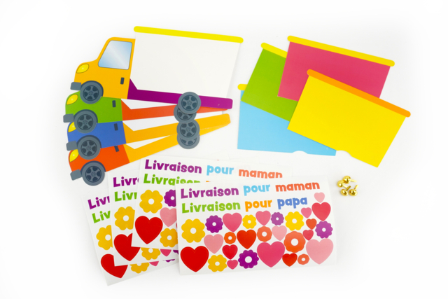 Cartes camion de livraison - Kits fête des parents - 10doigts.fr