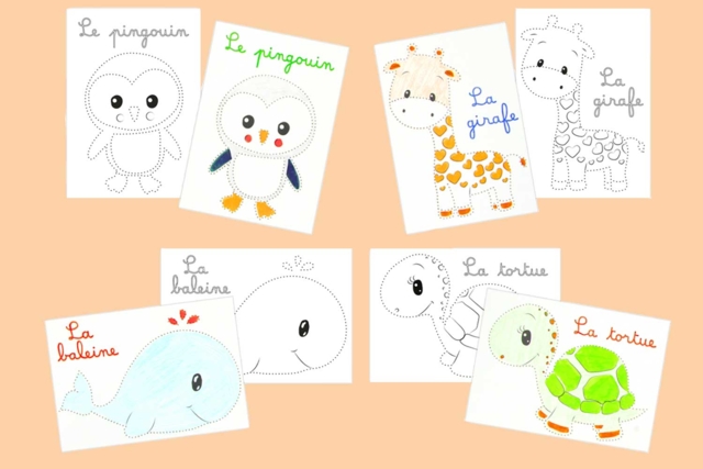 Cartes de coloriage à poinçonner - Cartes à gratter et à poinçonner : révélez votre créativité en relief - 10doigts.fr