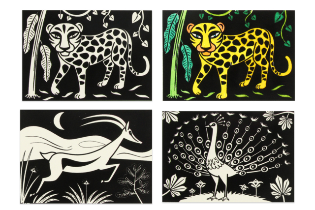 cartes de coloriages velours - Coloriage - 10doigts.fr