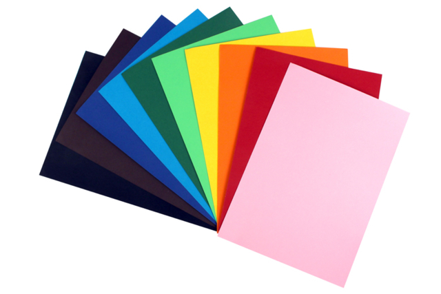 Cartes fortes 220 gr/m² couleurs assorties - Papiers colorés - 10doigts.fr