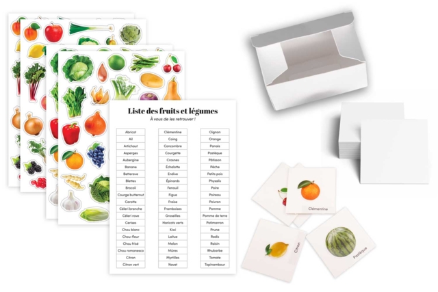 Cartes memory + gommettes fruits et legumes à fabriquer - Kits créatifs avec gommettes : le plein d’idées pour les petits artistes - 10doigts.fr