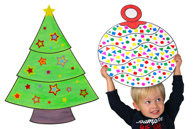 cartes noel géantes - Kits créatifs de Noël pour les enfants - 10doigts.fr