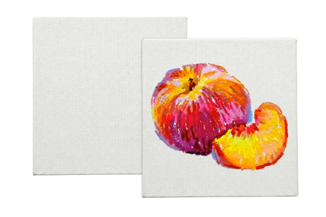 carton toilé carré 20 cm - Châssis et Cartons toilés - 10doigts.fr