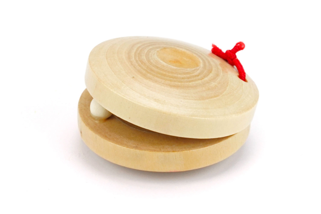 castagnettes en bois - Instruments de musique en bois à décorer - 10doigts.fr