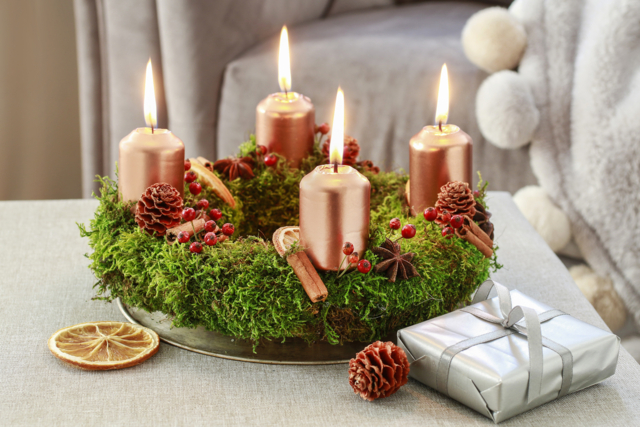 Centre de table de Noël - Fleurs et végétaux pour l’Art Floral : La nature à l'honneur - 10doigts.fr
