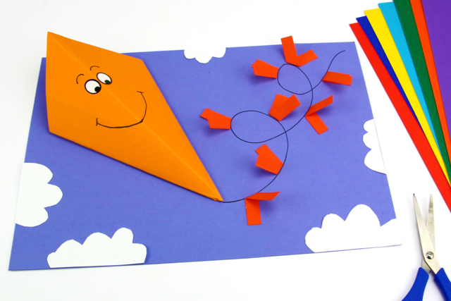 Cerfs-volants 3D en papier - Papiers colorés - 10doigts.fr