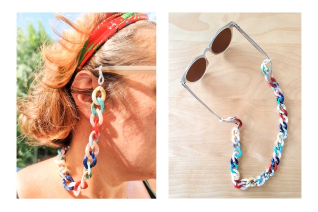 chaine lunette maillons - Perles Acrylique - 10doigts.fr