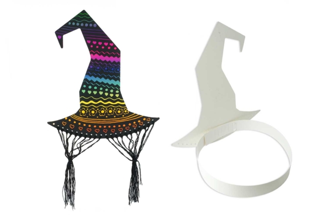chapeau de sorcière à gratter - Kits créatifs Halloween - 10doigts.fr