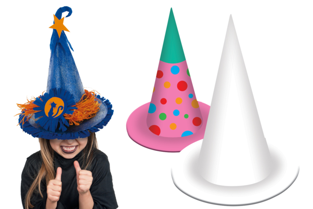 Chapeau de sorcière - Couronnes et Chapeaux pour Carnaval : Loisirs Créatifs pour Enfants - 10doigts.fr