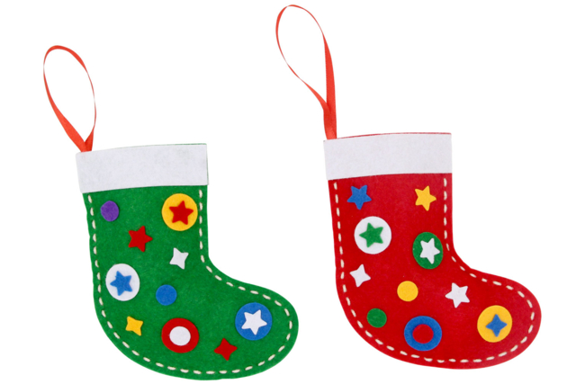 chaussettes de noël - Kits créatifs de Noël pour les enfants - 10doigts.fr