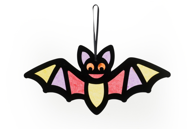 chauve-souris vitrail - Kits créatifs Halloween - 10doigts.fr
