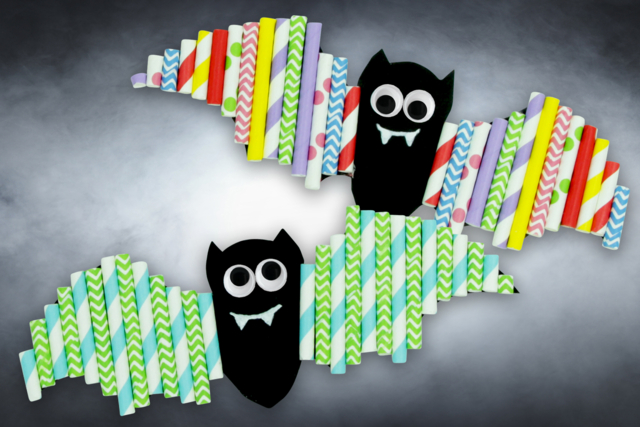 Chauves-souris avec pailles en carton - Marqueurs POSCA : la référence mondiale de la peinture nomade - 10doigts.fr