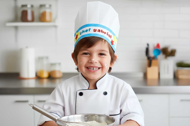 chef gabriel avec toque - Objets pour la cuisine à personnaliser pour votre décoration - 10doigts.fr