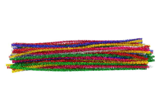 chenilles multicolores métalissées - Chenilles, cure-pipe - 10doigts.fr