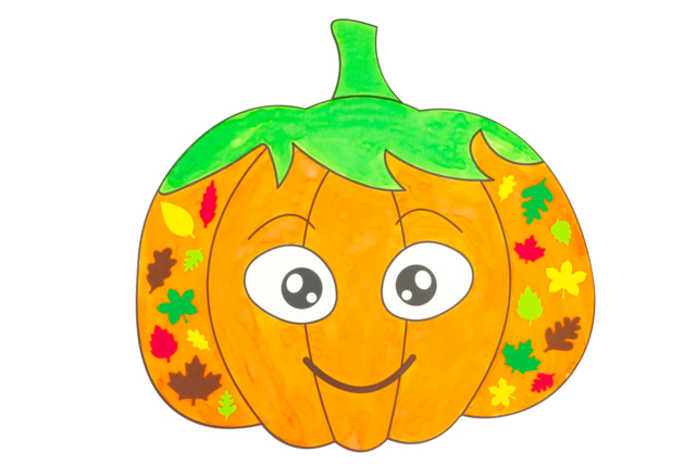 citrouille automne - Supports d'Halloween à décorer - 10doigts.fr